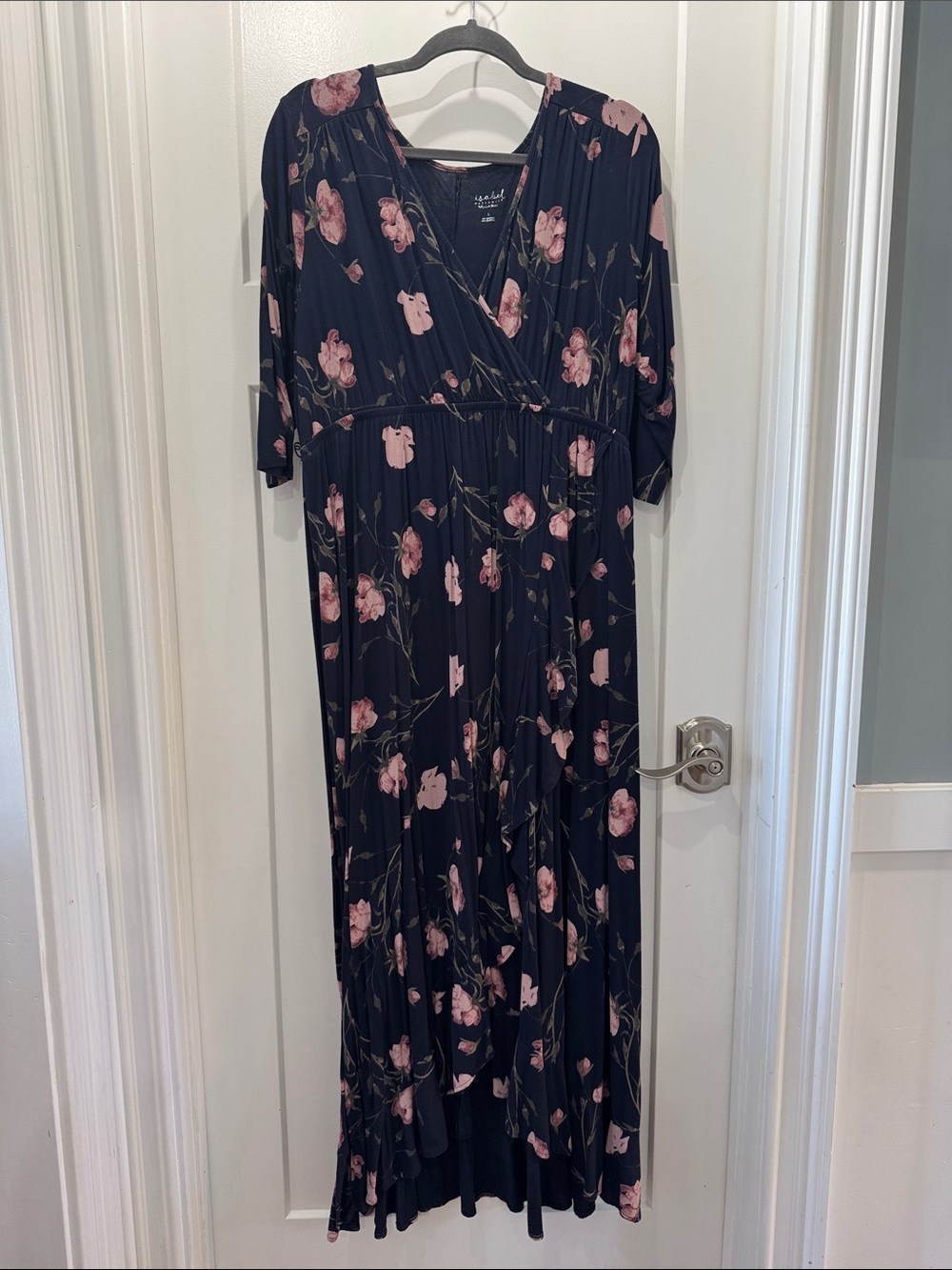 Isabel Maternity by Ingrid & Isabel Women’s Navy Maxi Dress Floral Size Large
